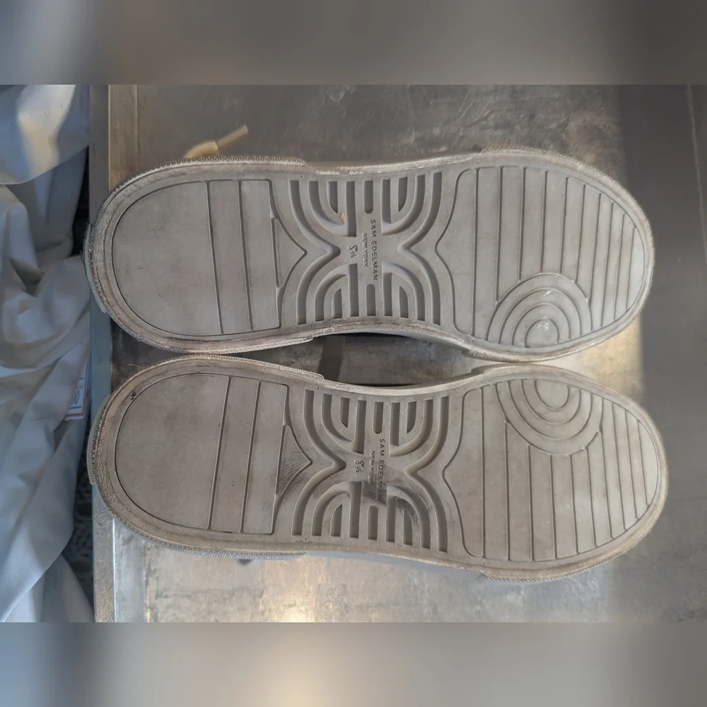 Sam Edelman Sneakers 8.5 Women's Black White Converse Style Shoes